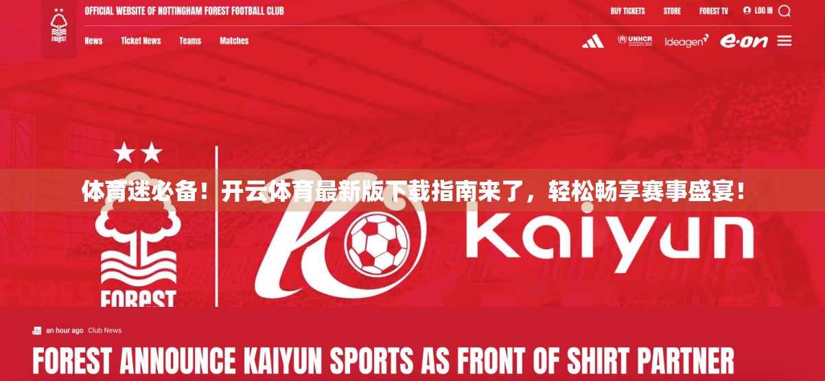 体育迷必备！开云体育最新版下载指南来了，轻松畅享赛事盛宴！