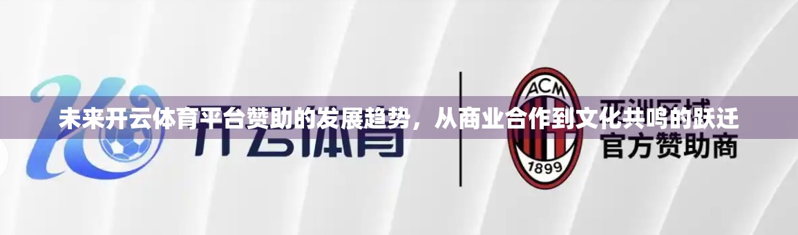 未来开云体育平台赞助的发展趋势，从商业合作到文化共鸣的跃迁