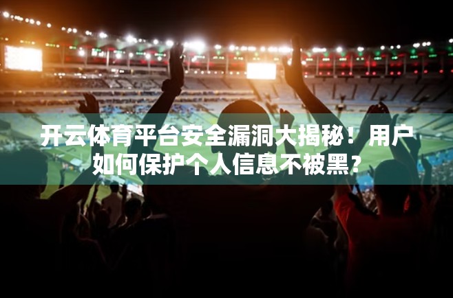 开云体育平台安全漏洞大揭秘！用户如何保护个人信息不被黑？